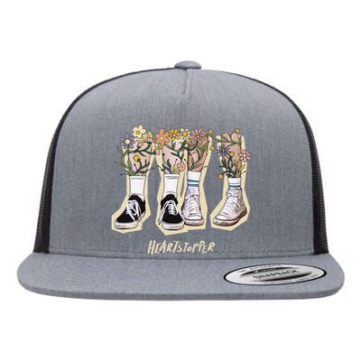 Nick And Charlie Walking Flowers Chest Flat Bill Trucker Hat