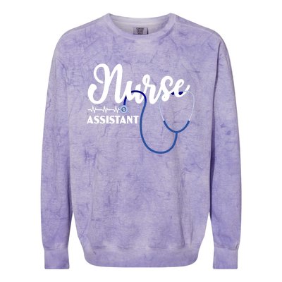 Nurse Assistant Certified Nursing Assistant Medical Cna Gift Colorblast Crewneck Sweatshirt