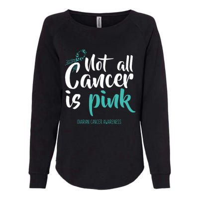 Not All Cancer Is Ovarian Cancer Awareness Womens California Wash Sweatshirt