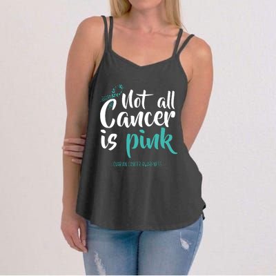 Not All Cancer Is Ovarian Cancer Awareness Women's Strappy Tank