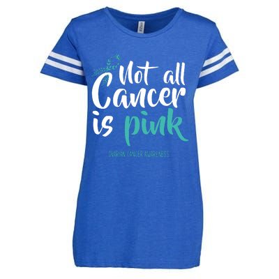 Not All Cancer Is Ovarian Cancer Awareness Enza Ladies Jersey Football T-Shirt