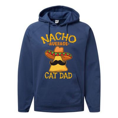 Nacho Average Cat Dad Daddy Lover Owner Cinco De Mayo Party Performance Fleece Hoodie