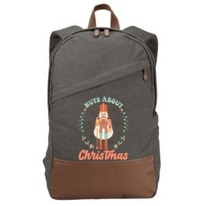 Nuts About Christmas Funny Holiday Cotton Canvas Backpack