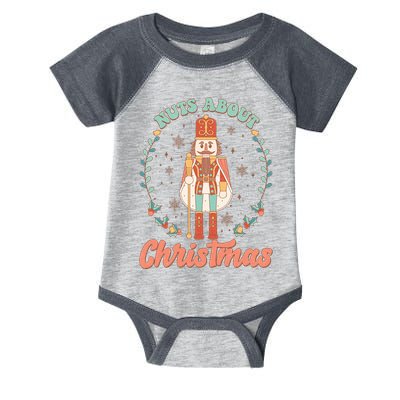 Nuts About Christmas Funny Holiday Infant Baby Jersey Bodysuit