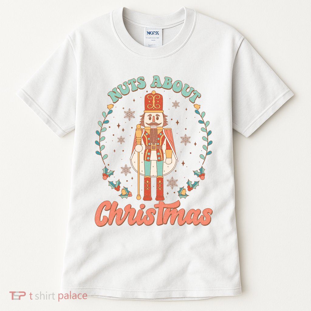 Nuts About Christmas Funny Holiday Tall T-Shirt