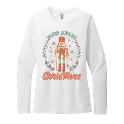 Nuts About Christmas Funny Holiday Womens CVC Long Sleeve Shirt