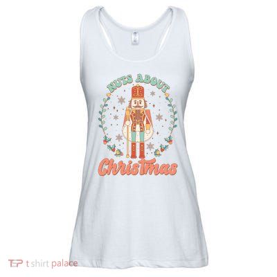 Nuts About Christmas Funny Holiday Ladies Essential Flowy Tank