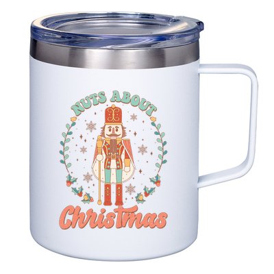 Nuts About Christmas Funny Holiday 12oz Stainless Steel Coffee Mug