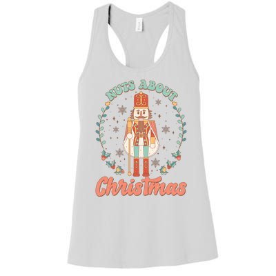 Nuts About Christmas Funny Holiday Women's Racerback Tank