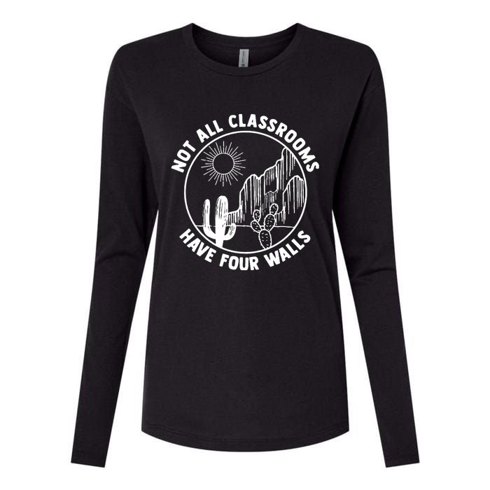 Not All Classrooms Have Four Walls Homeschool Womens Cotton Relaxed Long Sleeve T-Shirt