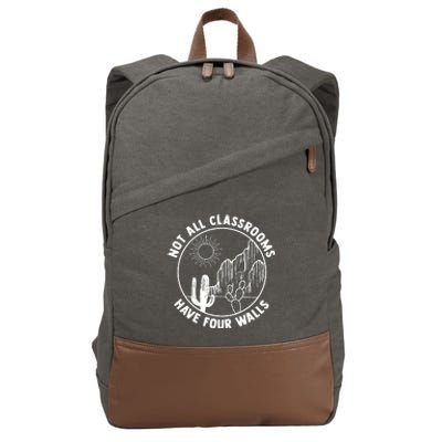 Not All Classrooms Have Four Walls Homeschool Cotton Canvas Backpack