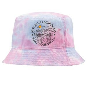 Not All Classrooms Have 4 Walls Teacher Homeschool Outdoor Classroom Aide Nature Tie-Dyed Bucket Hat