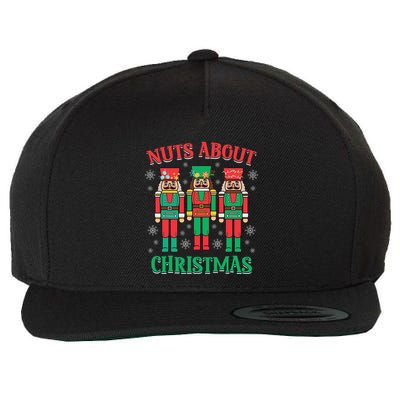 Nuts About Christmas Funny Nutcracker X Mas Wool Snapback Cap