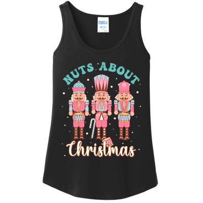 Nuts About Christmas Funny Pastel Christmas Nutcracker Doll Ladies Essential Tank