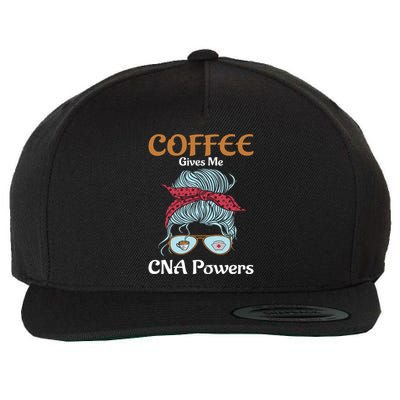 Nurse Aide Coffee Gives Me Cna Powers Healthcare Worker Gift Wool Snapback Cap