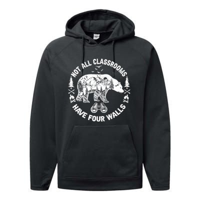 Not All Classrooms Have Four Walls Adventure Bear Homeschool Performance Fleece Hoodie