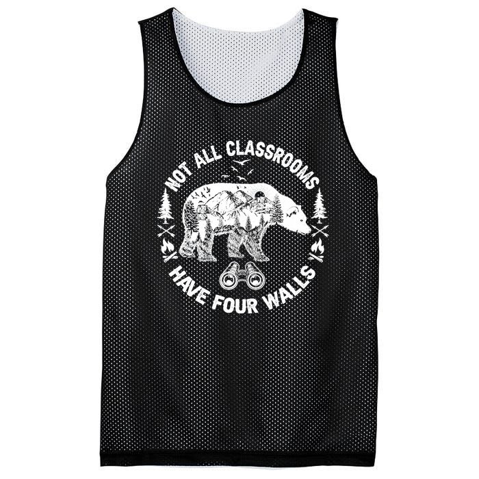 Not All Classrooms Have Four Walls Adventure Bear Homeschool Mesh Reversible Basketball Jersey Tank