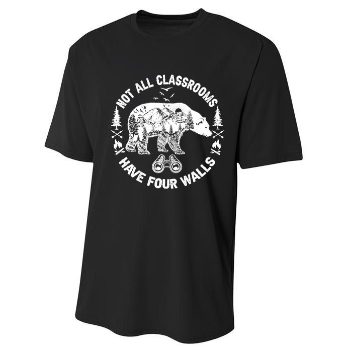 Not All Classrooms Have Four Walls Adventure Bear Homeschool Performance Sprint T-Shirt