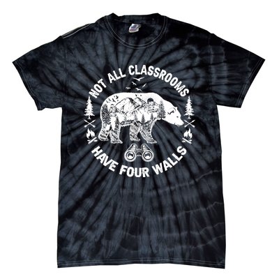 Not All Classrooms Have Four Walls Adventure Bear Homeschool Tie-Dye T-Shirt