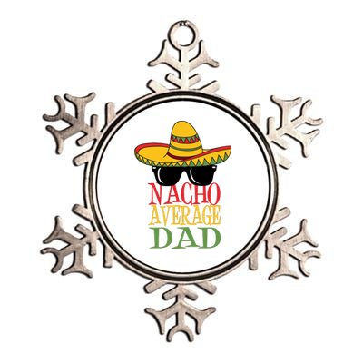 Nacho Average Dad Metallic Star Ornament