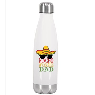 Nacho Average Dad Stainless Steel Insulated Water Bottle