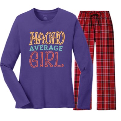 Nacho Average Girl Women's Long Sleeve Flannel Pajama Set 