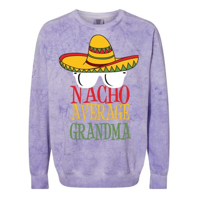 Nacho Average Grandma Colorblast Crewneck Sweatshirt