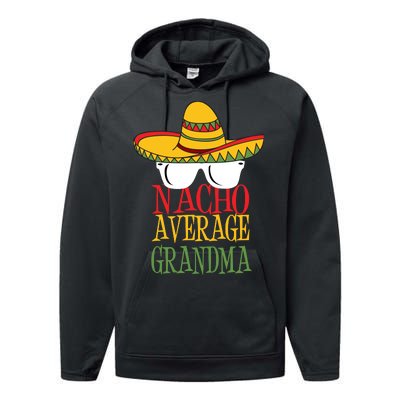 Nacho Average Grandma Performance Fleece Hoodie