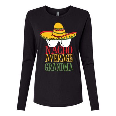 Nacho Average Grandma Womens Cotton Relaxed Long Sleeve T-Shirt