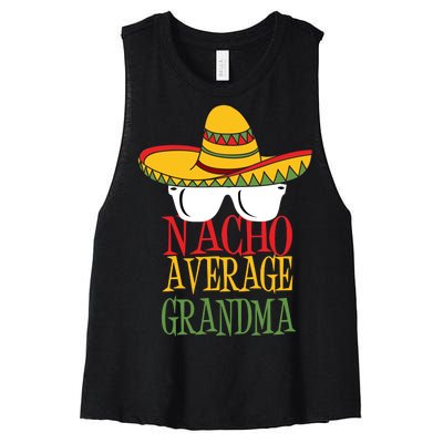 Nacho Average Grandma Women's Racerback Cropped Tank