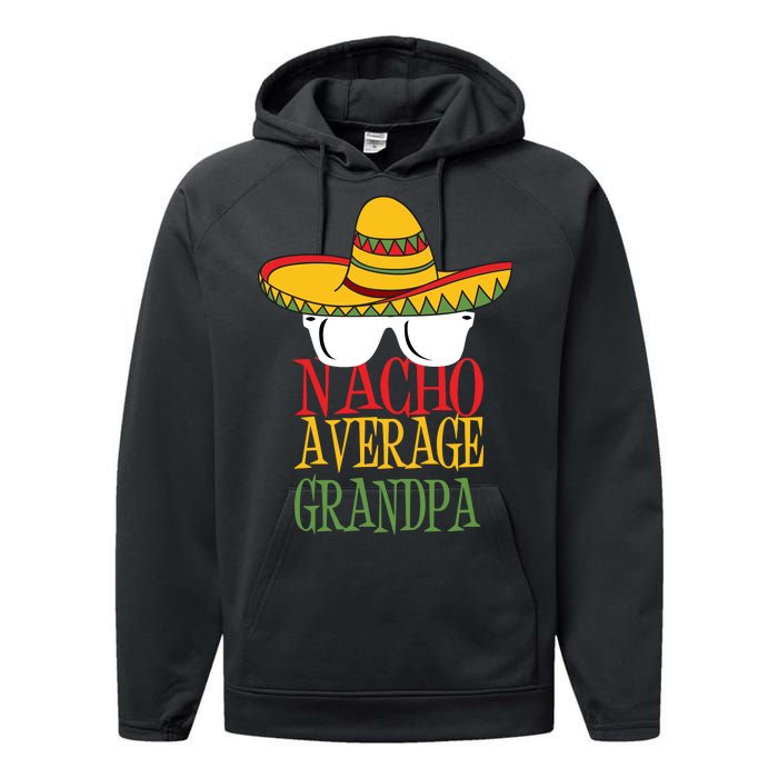 Nacho Average Grandpa Performance Fleece Hoodie