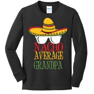 Nacho Average Grandpa Kids Long Sleeve Shirt