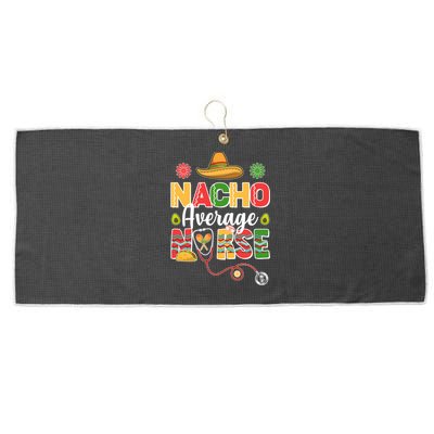 Nacho Average Nurse Cinco De Mayo Large Microfiber Waffle Golf Towel