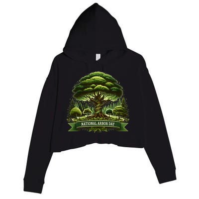 National Arbor Day Tree Care Happy Arbor Day Funny Gift Crop Fleece Hoodie