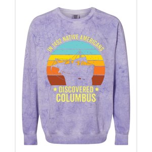 Native Americans Discovered Columbus Shirts Native American Colorblast Crewneck Sweatshirt