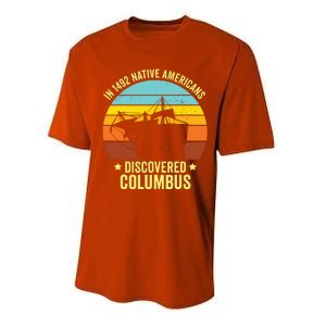 Native Americans Discovered Columbus Shirts Native American Performance Sprint T-Shirt