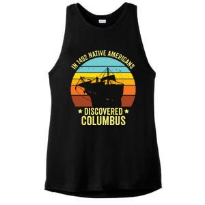 Native Americans Discovered Columbus Shirts Native American Ladies PosiCharge Tri-Blend Wicking Tank