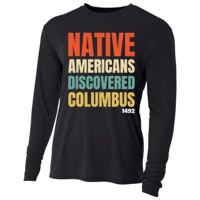 Native Americans Discovered Columbus Cooling Performance Long Sleeve Crew