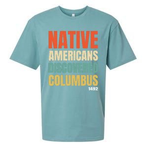 Native Americans Discovered Columbus Sueded Cloud Jersey T-Shirt