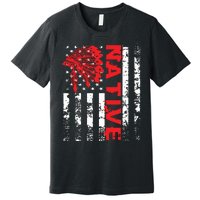 Native American Day Vintage Flag USA Premium T-Shirt