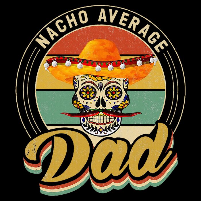 Nacho Average Dad For Mexican Nacho Loving Skull Drawstring Bag