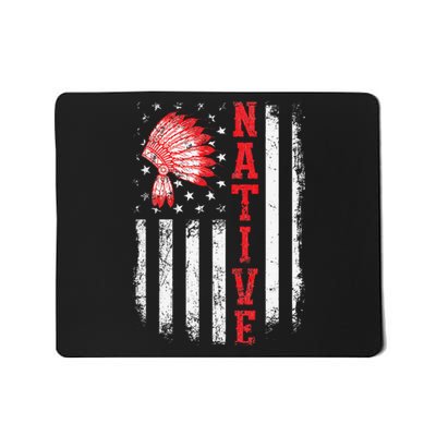 Native American Day USA Flag Cherokee Indigenous People Mousepad