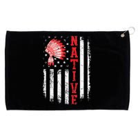 Native American Day USA Flag Cherokee Indigenous People Grommeted Golf Towel