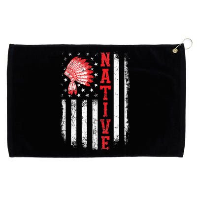 Native American Day USA Flag Cherokee Indigenous People Grommeted Golf Towel