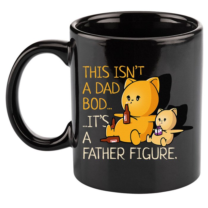 Not A Dad Bod. A Father Figure Funny Fathers Day 11oz C Handle Ceramic Mug