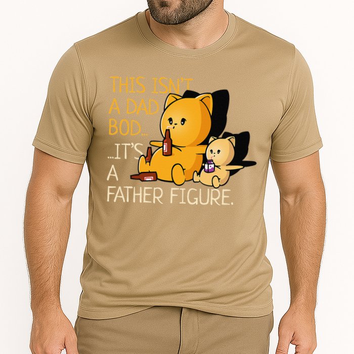 Not A Dad Bod. A Father Figure Funny Fathers Day Cooling Performance Crew T-Shirt