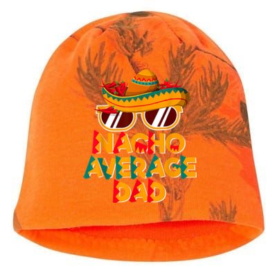 Nacho Average Dad Funny Cinco De Mayo Daddy Kati - Camo Knit Beanie