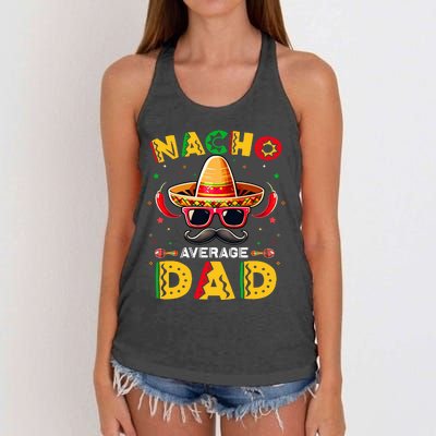 Nacho Average Dad Father Cinco De Mayo Mexican Fiesta Women's Knotted Racerback Tank