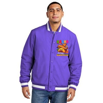 Nacho Average Dispatcher Mexican Mexico Nacho Lover Insulated Varsity Jacket