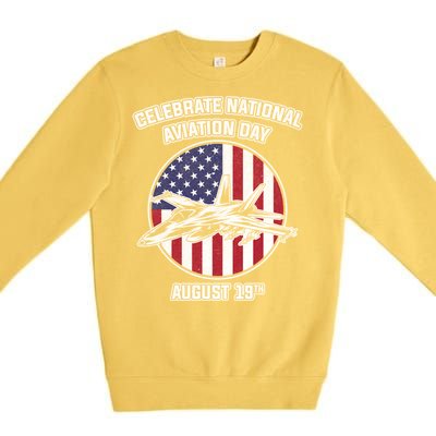 National Aviation Day Gift Premium Crewneck Sweatshirt